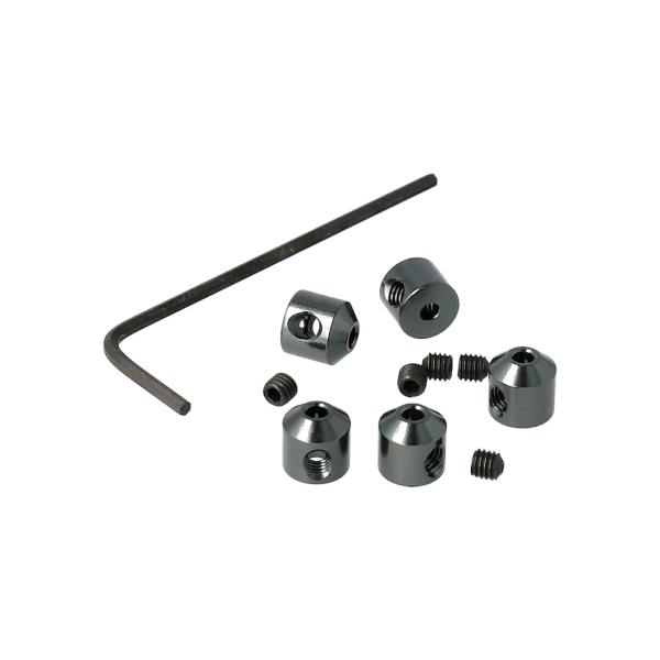 Aluminium Stopper 2mm Grau (5 Stk)